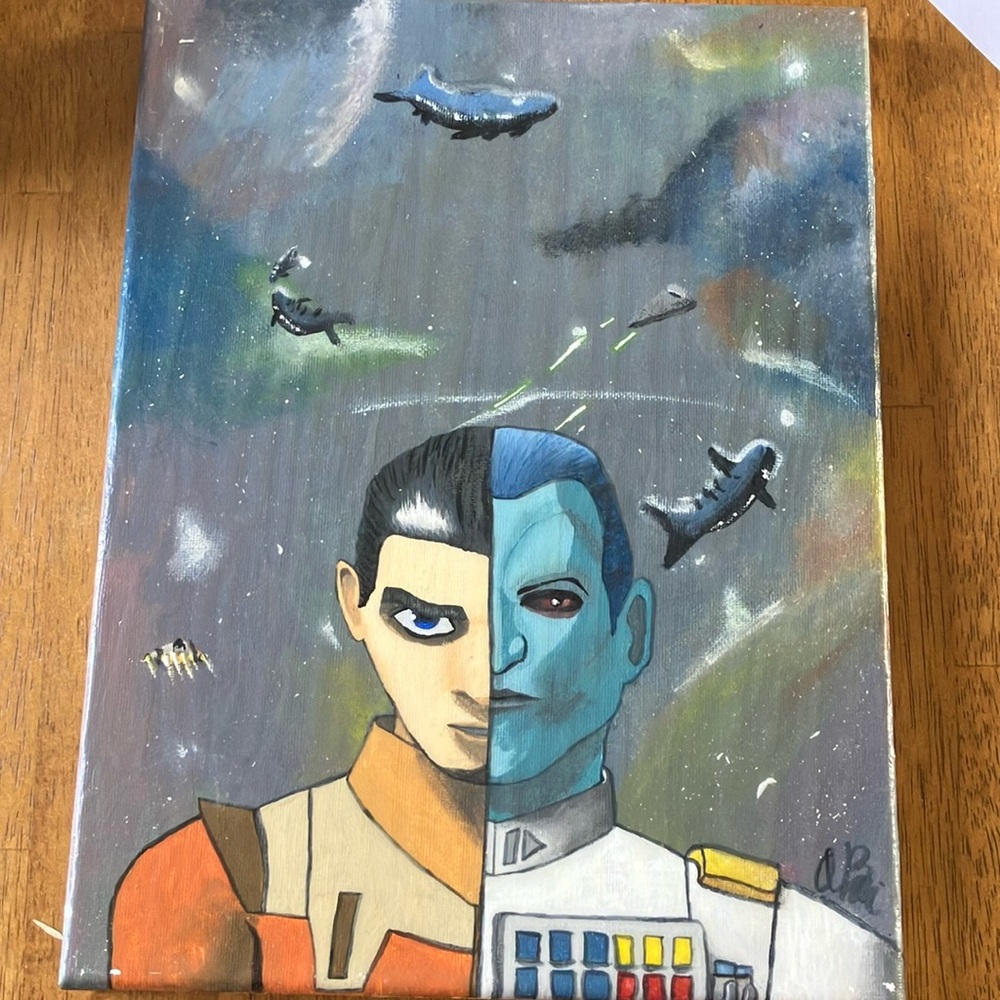 Star Wars Thrawn & Ezra Split Portrait Painting